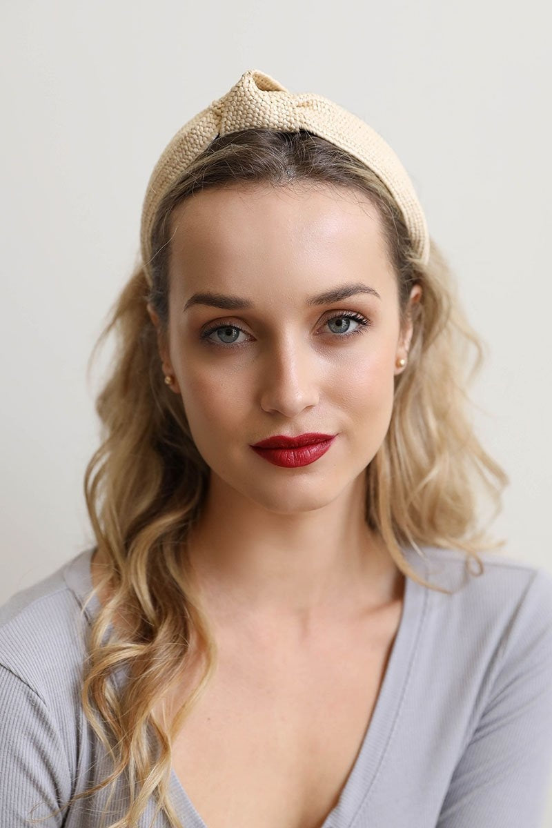 Straw Rattan Knotted Headband-Soul Flow Apparel