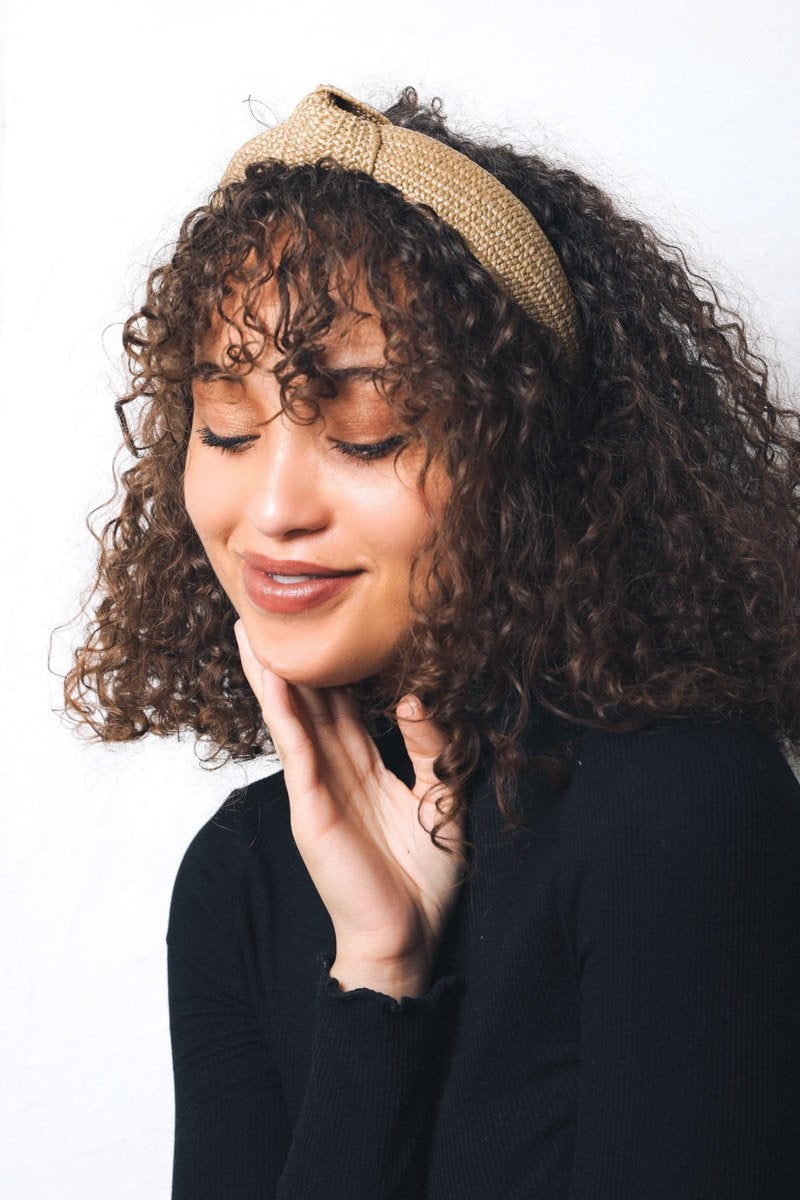 Straw Rattan Knotted Headband-Soul Flow Apparel