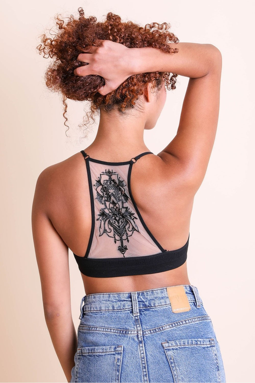 Tattoo Back Bralette – Seamless Design with Mesh Detail-Soul Flow Apparel