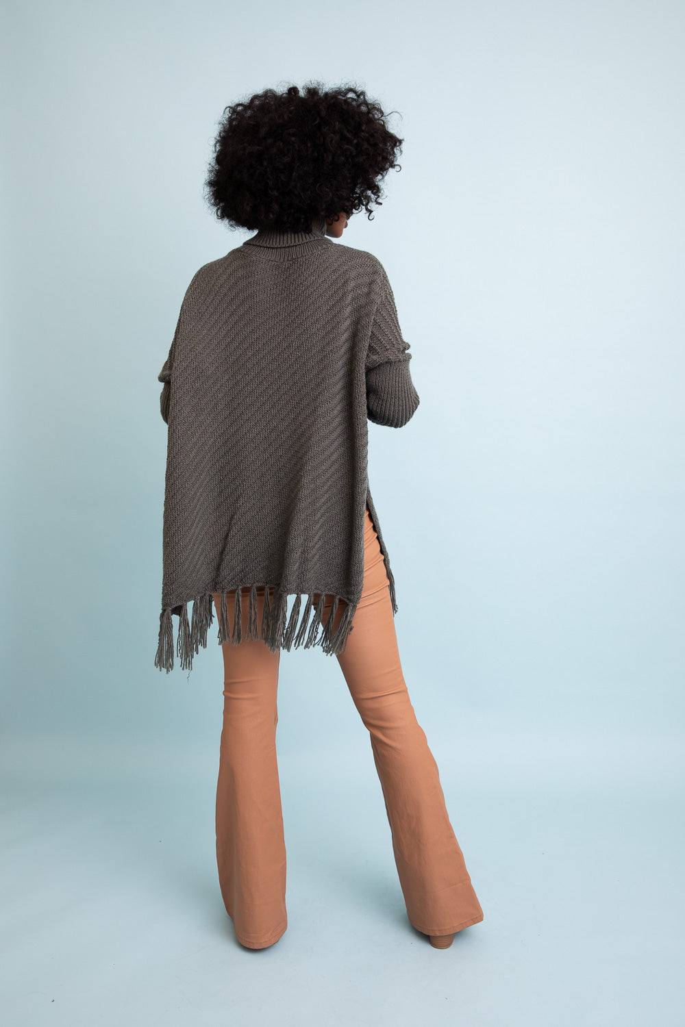 Sweater Weather Roll-Neck Poncho-Soul Flow Apparel