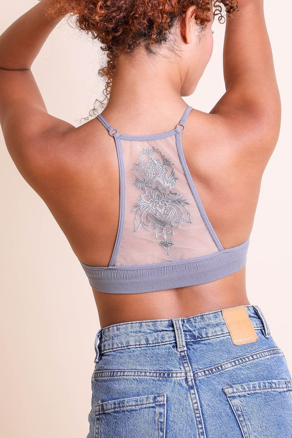 Tattoo Back Bralette – Seamless Design with Mesh Detail-Soul Flow Apparel