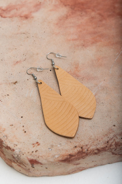 Teardrop Leather Earrings-Soul Flow Apparel
