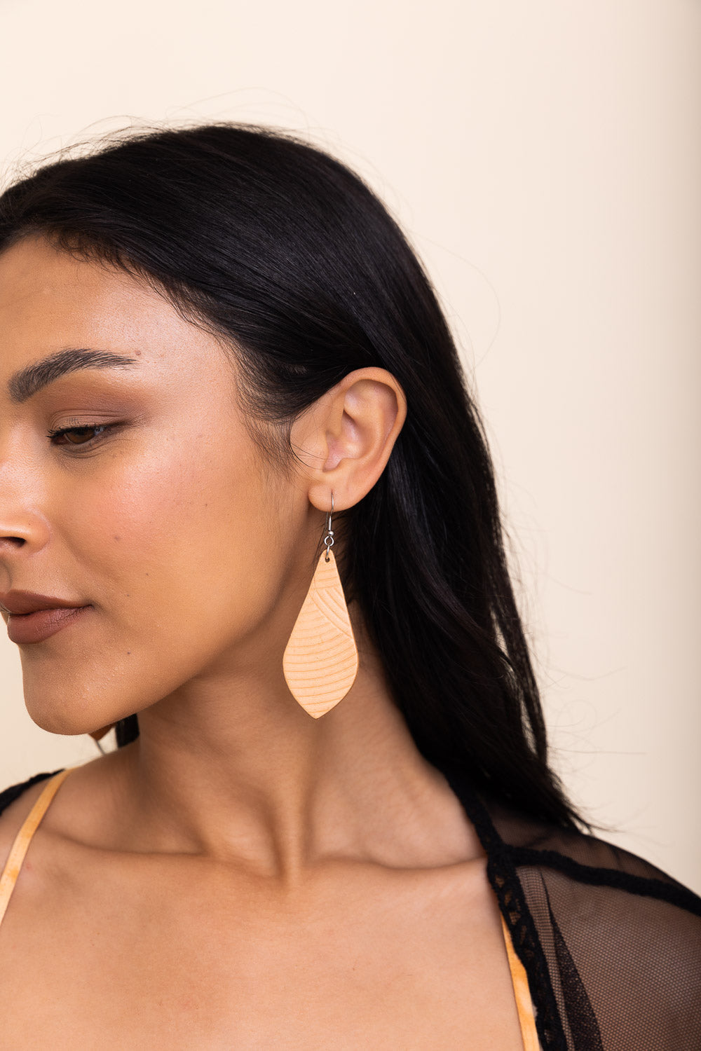 Teardrop Leather Earrings-Soul Flow Apparel