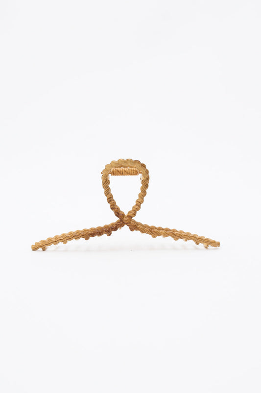 Braided Wood Grain Hair Claw – Rustic Elegance-Soul Flow Apparel