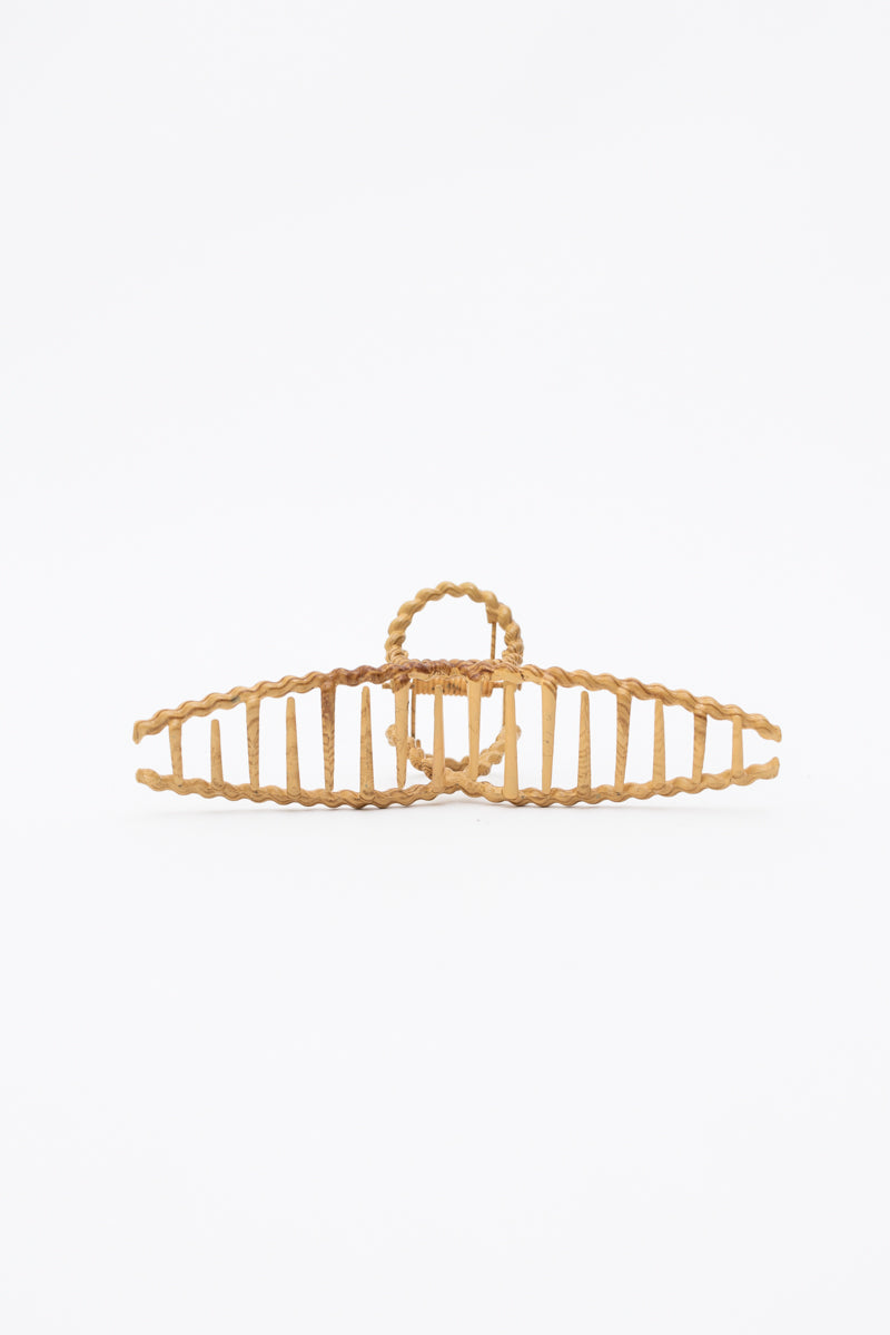 Braided Wood Grain Hair Claw – Rustic Elegance-Soul Flow Apparel