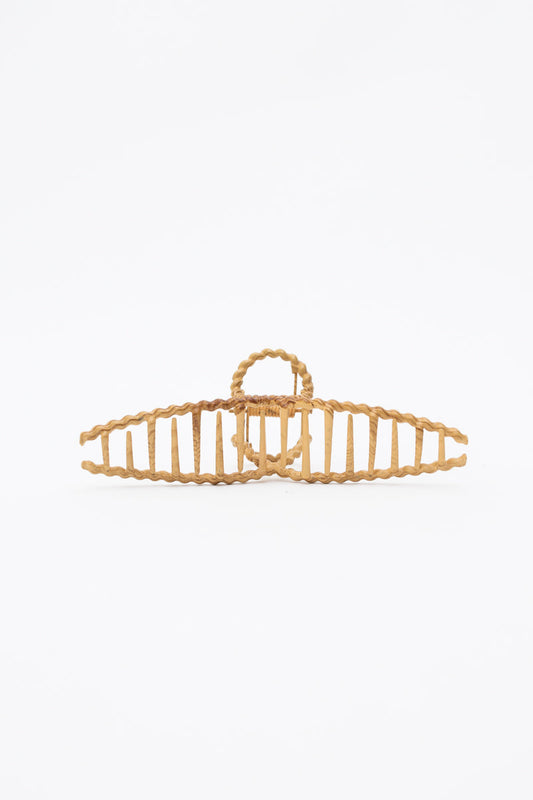 Braided Wood Grain Hair Claw – Rustic Elegance-Soul Flow Apparel