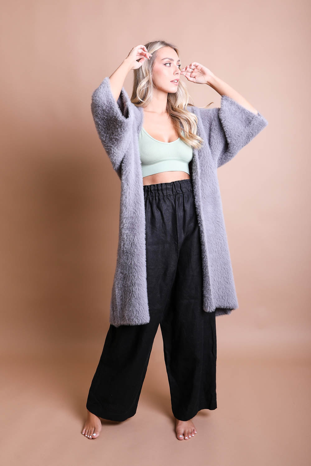 Ultra-Soft Luxe Mohair Knit Cardigan-Soul Flow Apparel