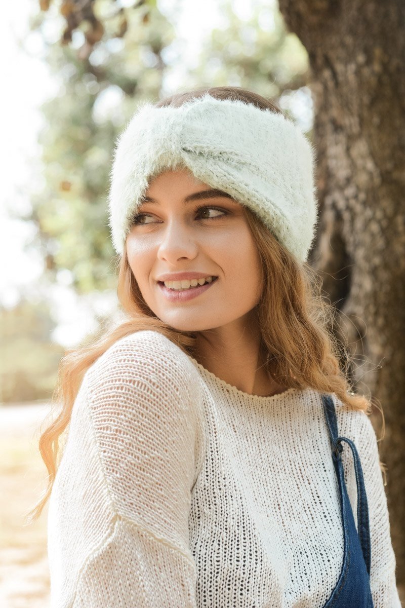 Ultra Soft Mohair Headband Hats & Hair Mint