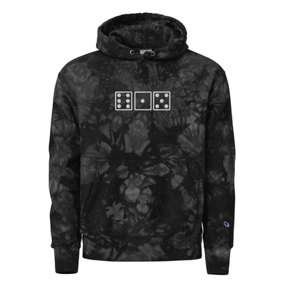 Nash 615 Dice Embroidered Unisex Champion tie-dye hoodie-Soul Flow Apparel