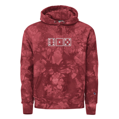 Nash 615 Dice Embroidered Unisex Champion tie-dye hoodie-Soul Flow Apparel