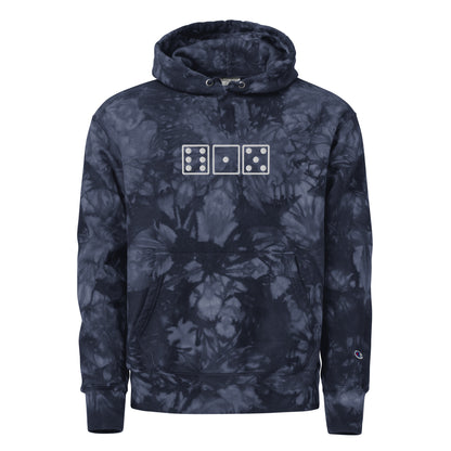 Nash 615 Dice Embroidered Unisex Champion tie-dye hoodie-Soul Flow Apparel