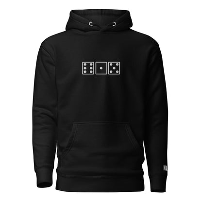 Nash 615 Dice Embroidered Unisex Hoodie | Nash on left wrist-Soul Flow Apparel