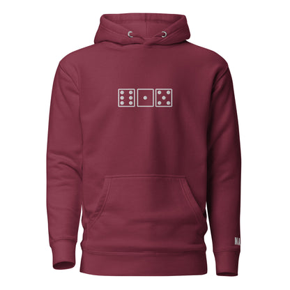 Nash 615 Dice Embroidered Unisex Hoodie | Nash on left wrist-Soul Flow Apparel