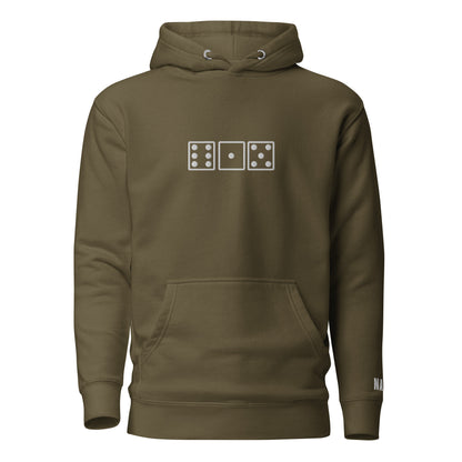 Nash 615 Dice Embroidered Unisex Hoodie | Nash on left wrist-Soul Flow Apparel