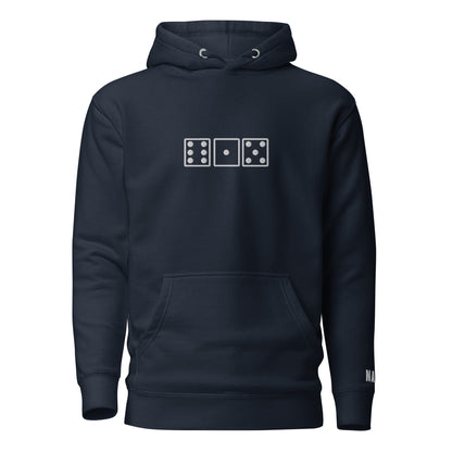 Nash 615 Dice Embroidered Unisex Hoodie | Nash on left wrist-Soul Flow Apparel