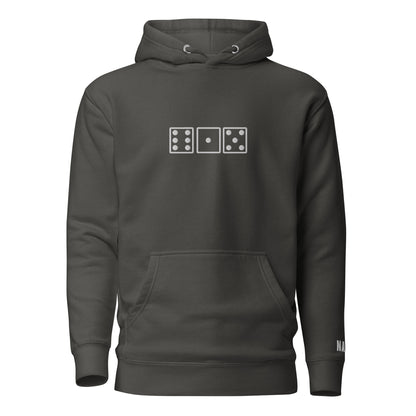 Nash 615 Dice Embroidered Unisex Hoodie | Nash on left wrist-Soul Flow Apparel