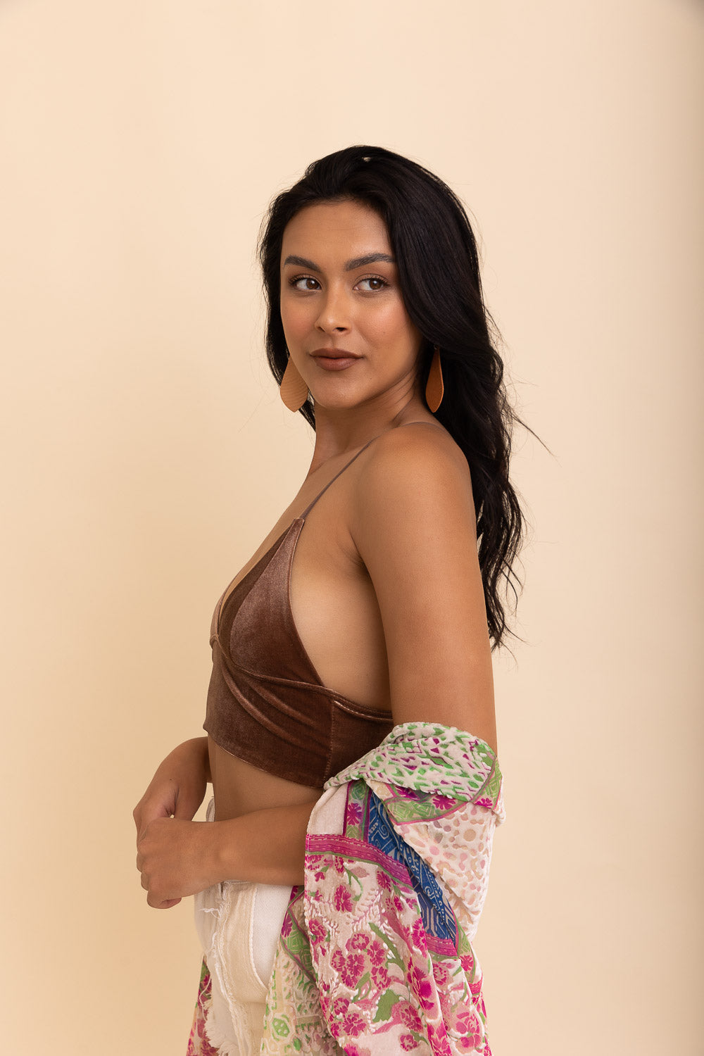 Velvet Elegance Longline Bralette-Soul Flow Apparel