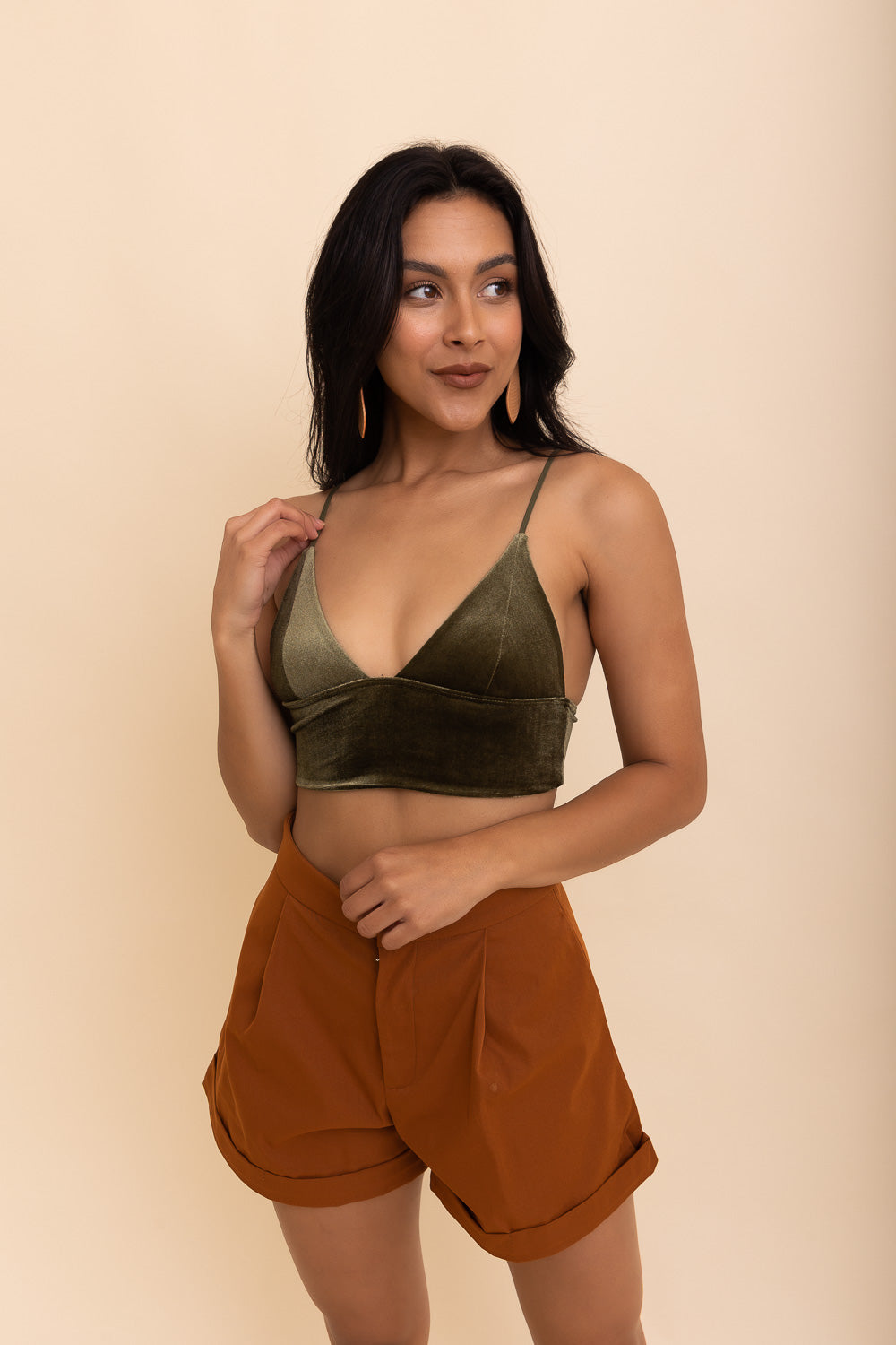 Velvet Elegance Longline Bralette-Soul Flow Apparel