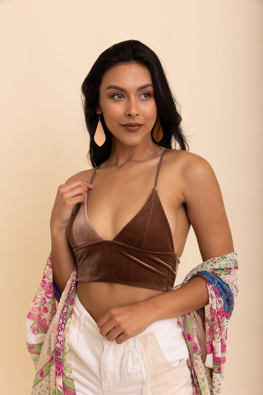 Velvet Elegance Longline Bralette-Soul Flow Apparel