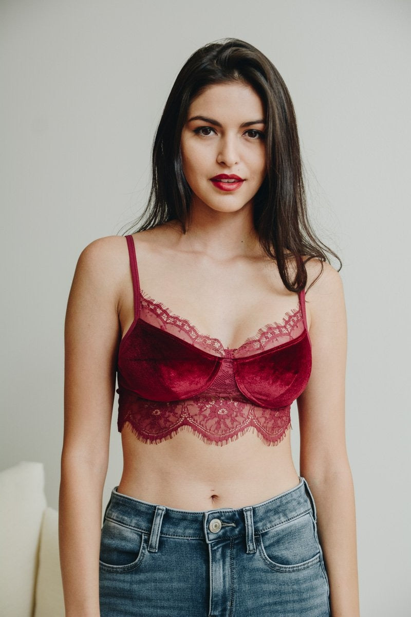 Velvet Lace Half Cami-Soul Flow Apparel