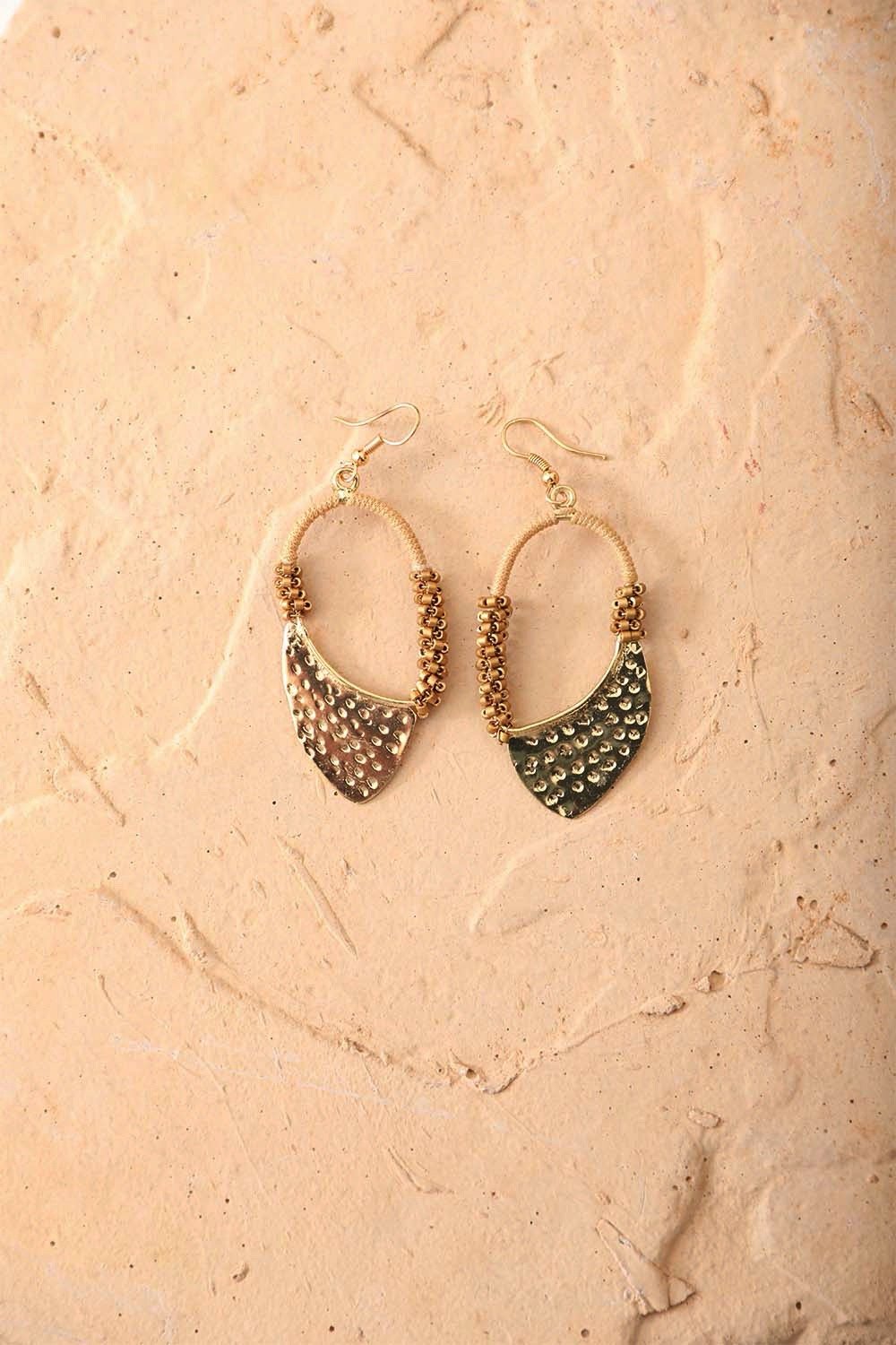 Vintage Gold Drop Earrings-Soul Flow Apparel