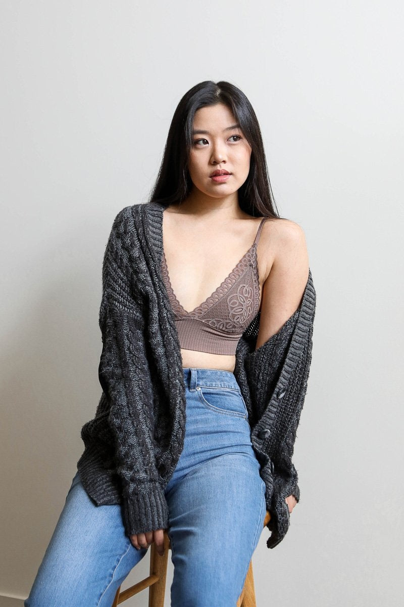 Waistband Loop Lace Brami – Feminine Stretchy Cami Top-Soul Flow Apparel