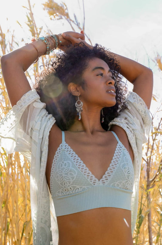 Waistband Loop Lace Brami – Feminine Stretchy Cami Top-Soul Flow Apparel