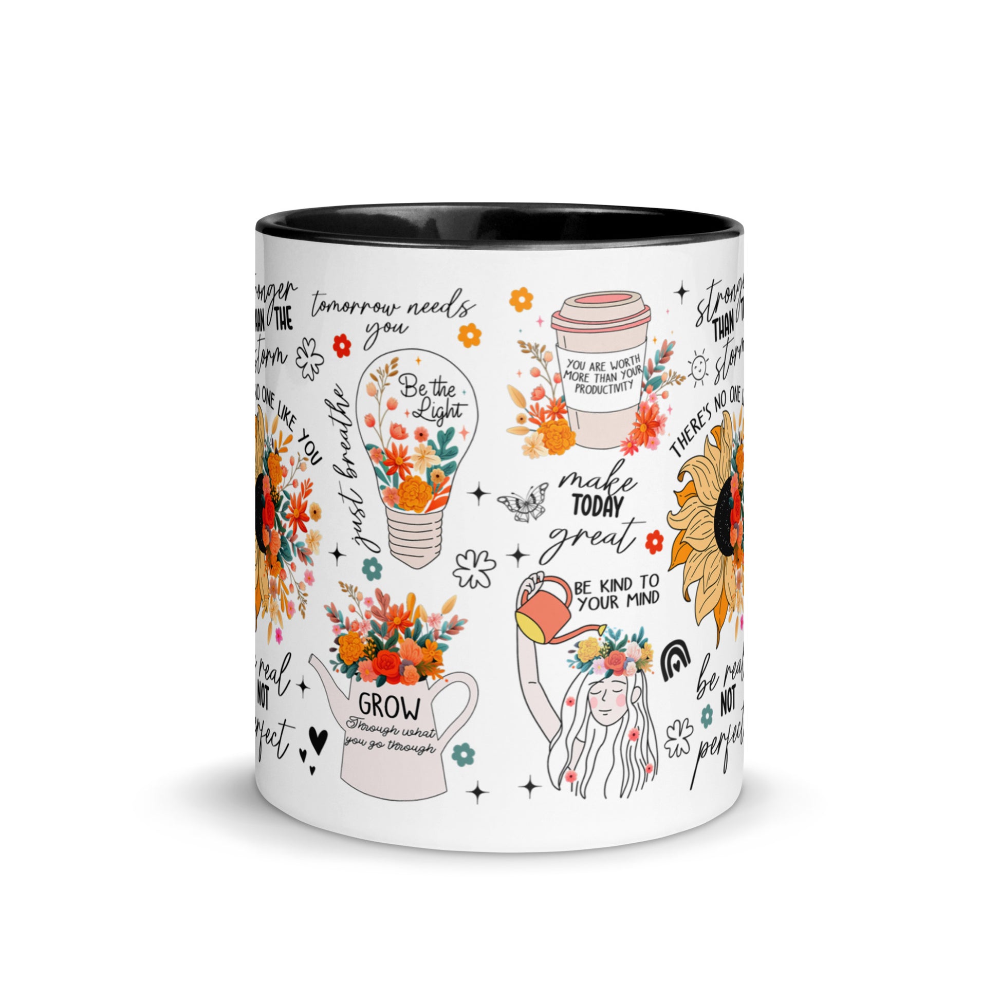 Feed You Mind Two Tone Mug-Soul Flow Apparel