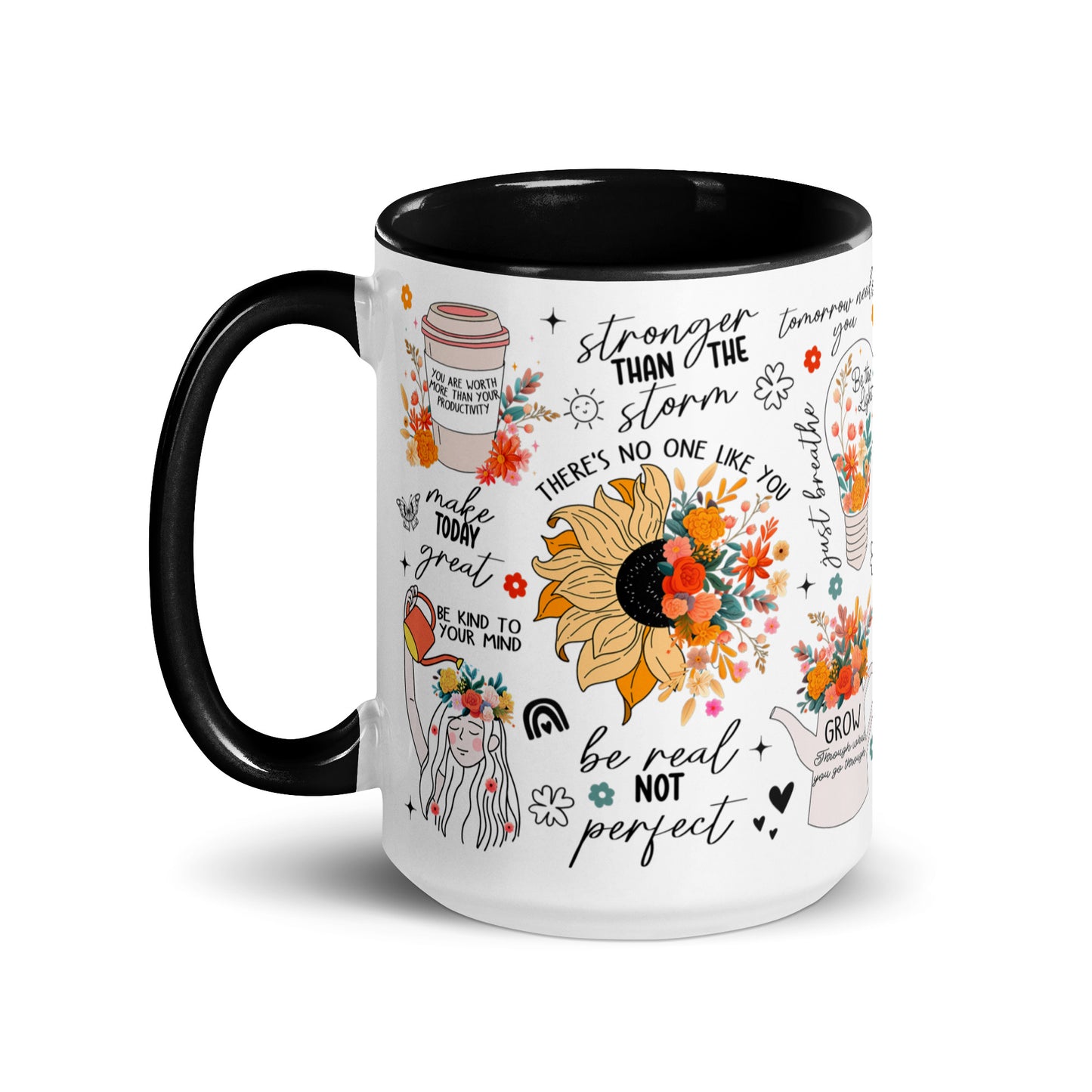 Feed You Mind Two Tone Mug-Soul Flow Apparel