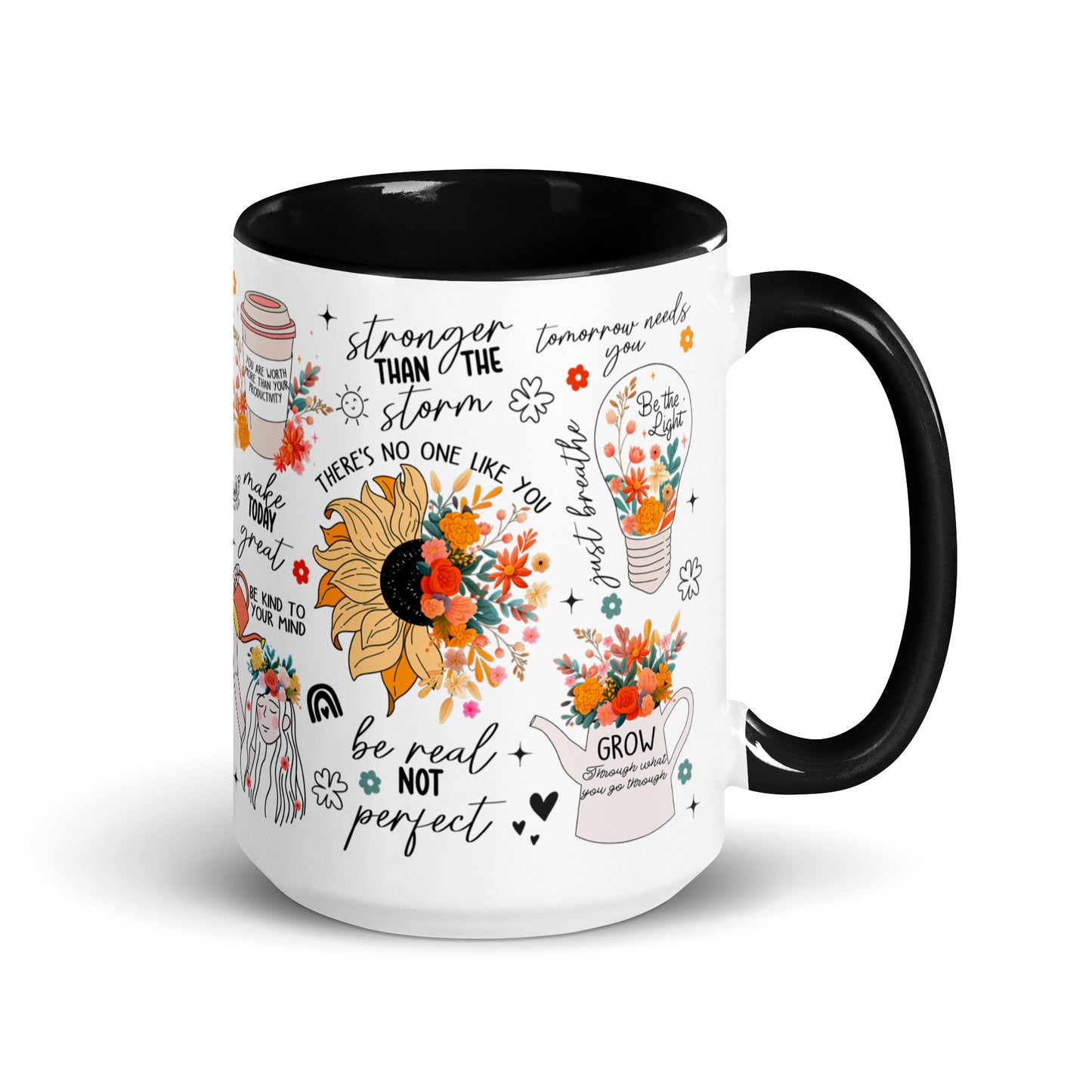 Feed You Mind Two Tone Mug-Soul Flow Apparel