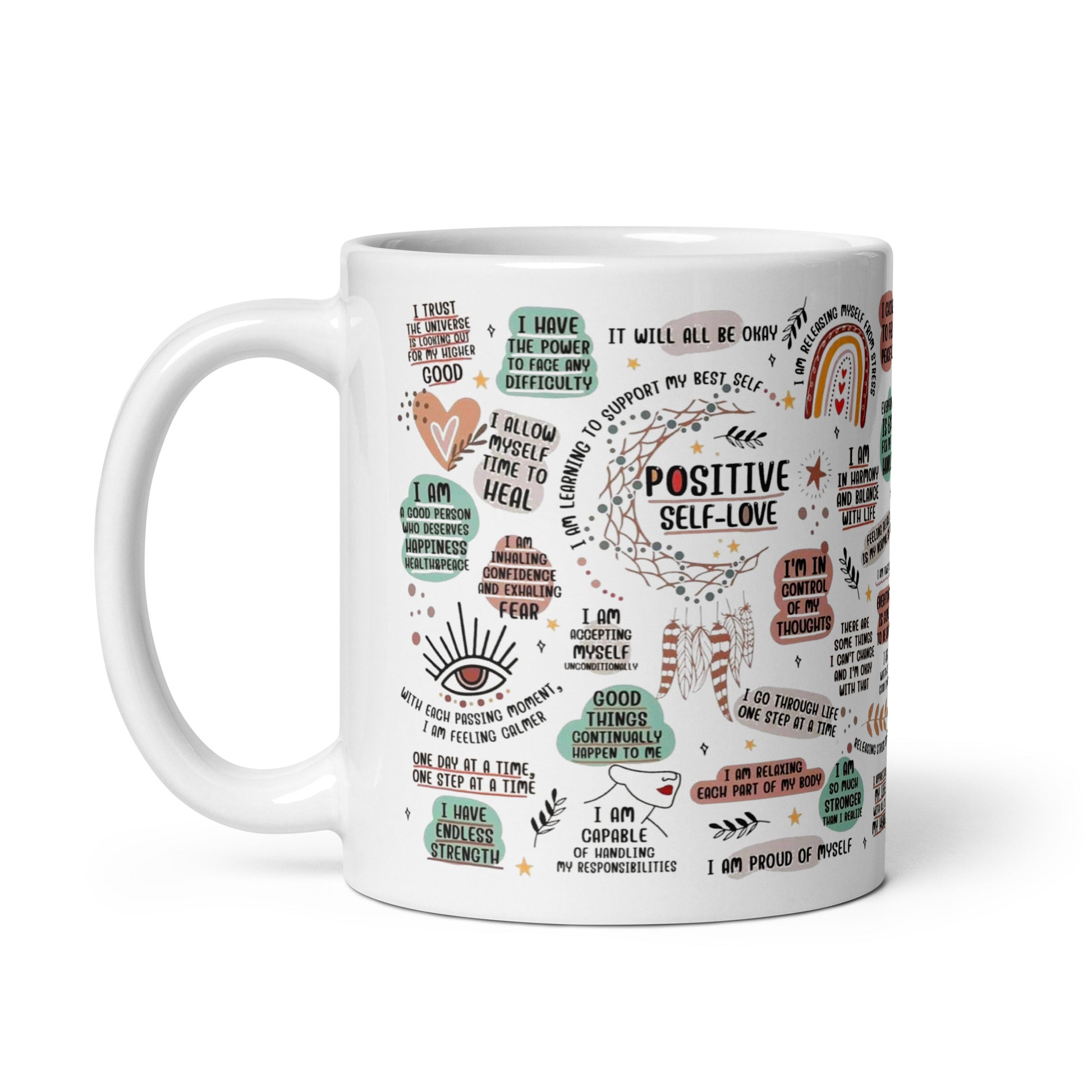 Self-Love White glossy mug-Soul Flow Apparel