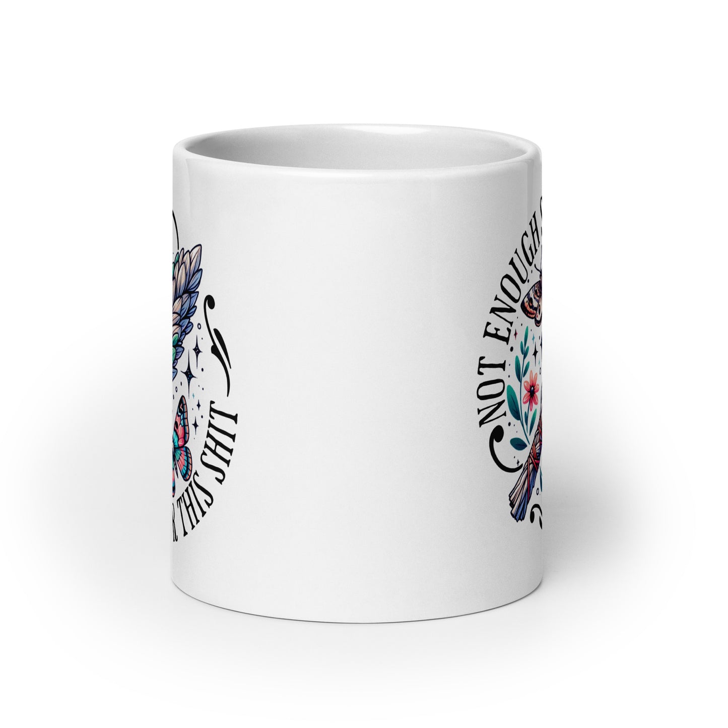 No Enough Sage White Glossy Mug-Soul Flow Apparel