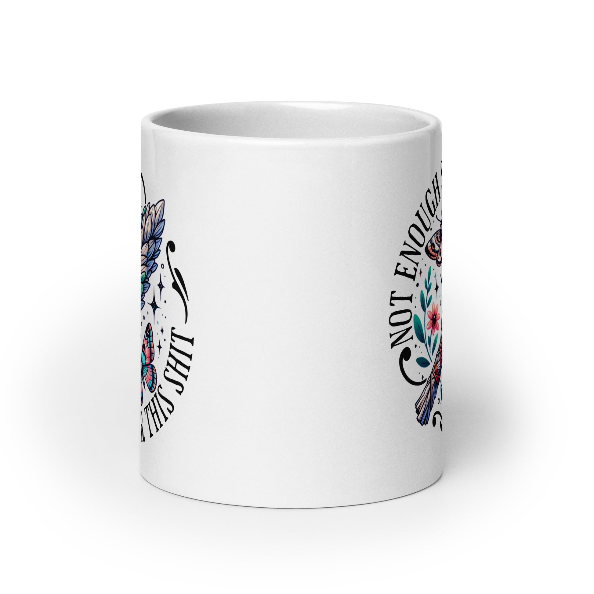 No Enough Sage White Glossy Mug-Soul Flow Apparel
