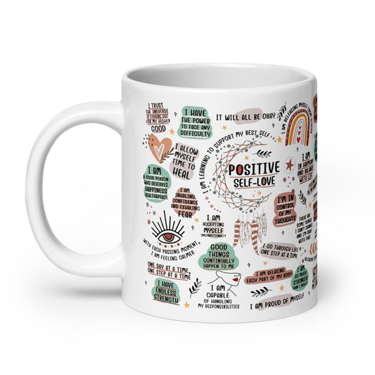 Self-Love White glossy mug-Soul Flow Apparel