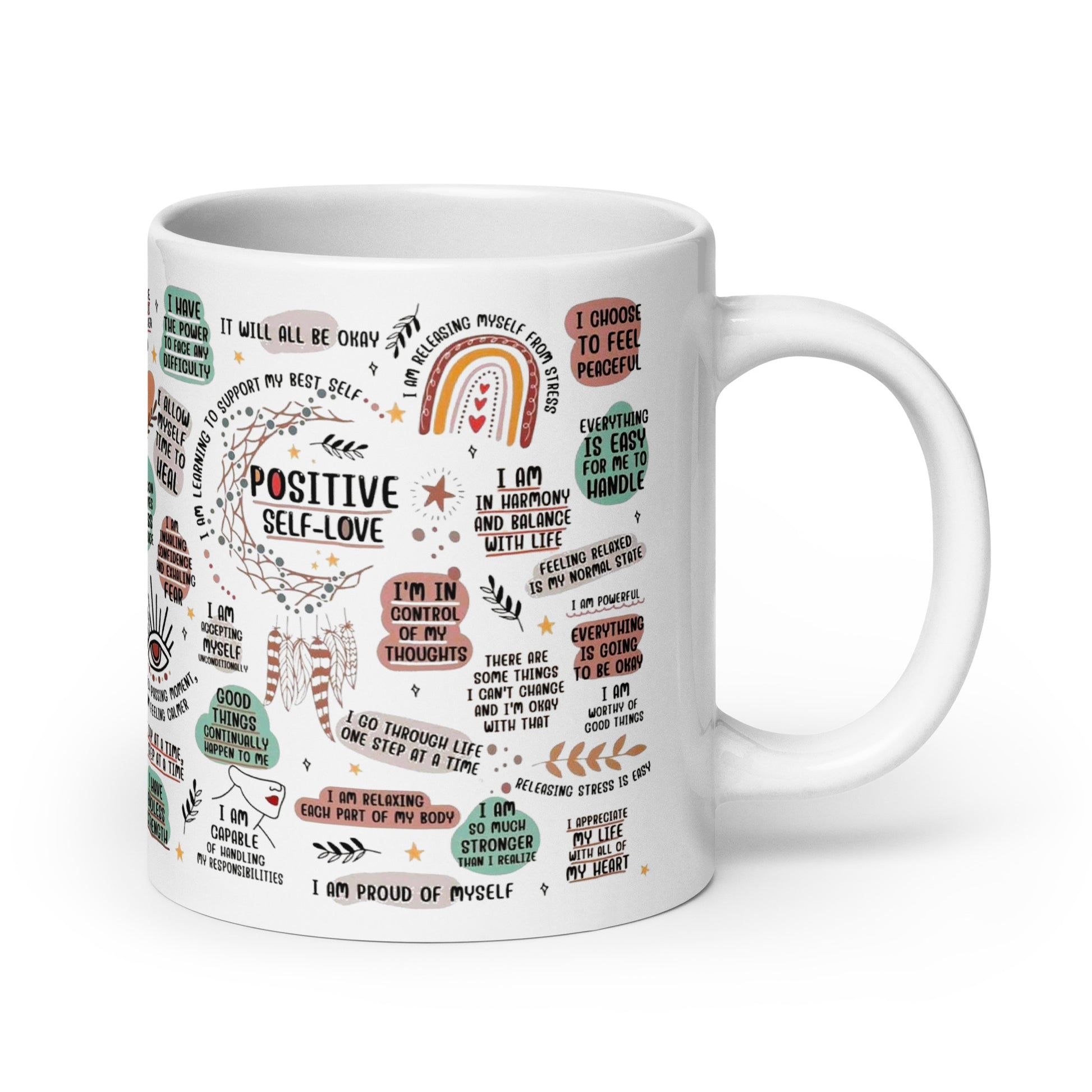 Self-Love White glossy mug-Soul Flow Apparel