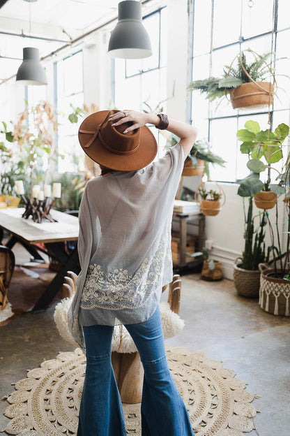 Wide Brim Leather Ribbon Bolero Hat Hats & Hair