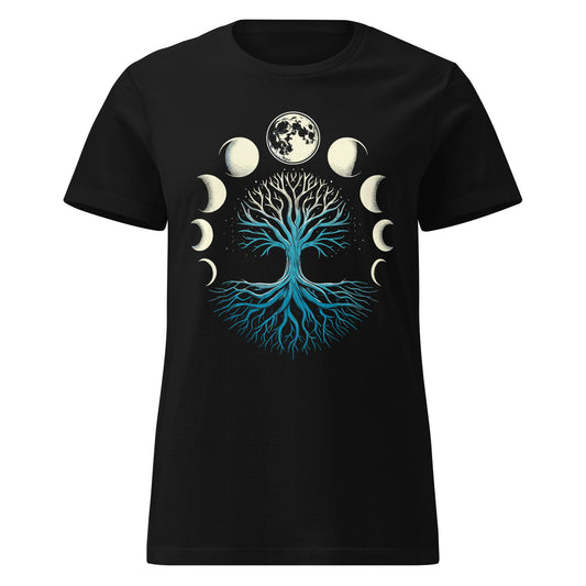 Above and Below She Is Life Women’s basic softstyle t-shirt-Soul Flow Apparel