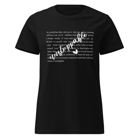 Unstoppable Women’s basic softstyle t-shirt-Soul Flow Apparel