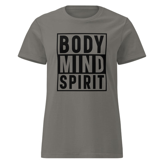 Body Mind Spirit Women’s basic softstyle t-shirt-Soul Flow Apparel