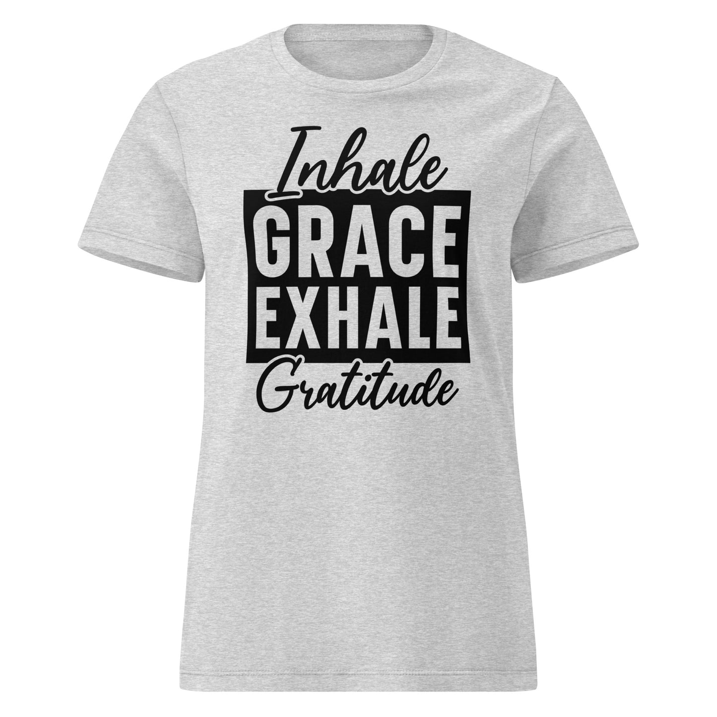 Inhale Grace Women’s basic softstyle t-shirt-Soul Flow Apparel