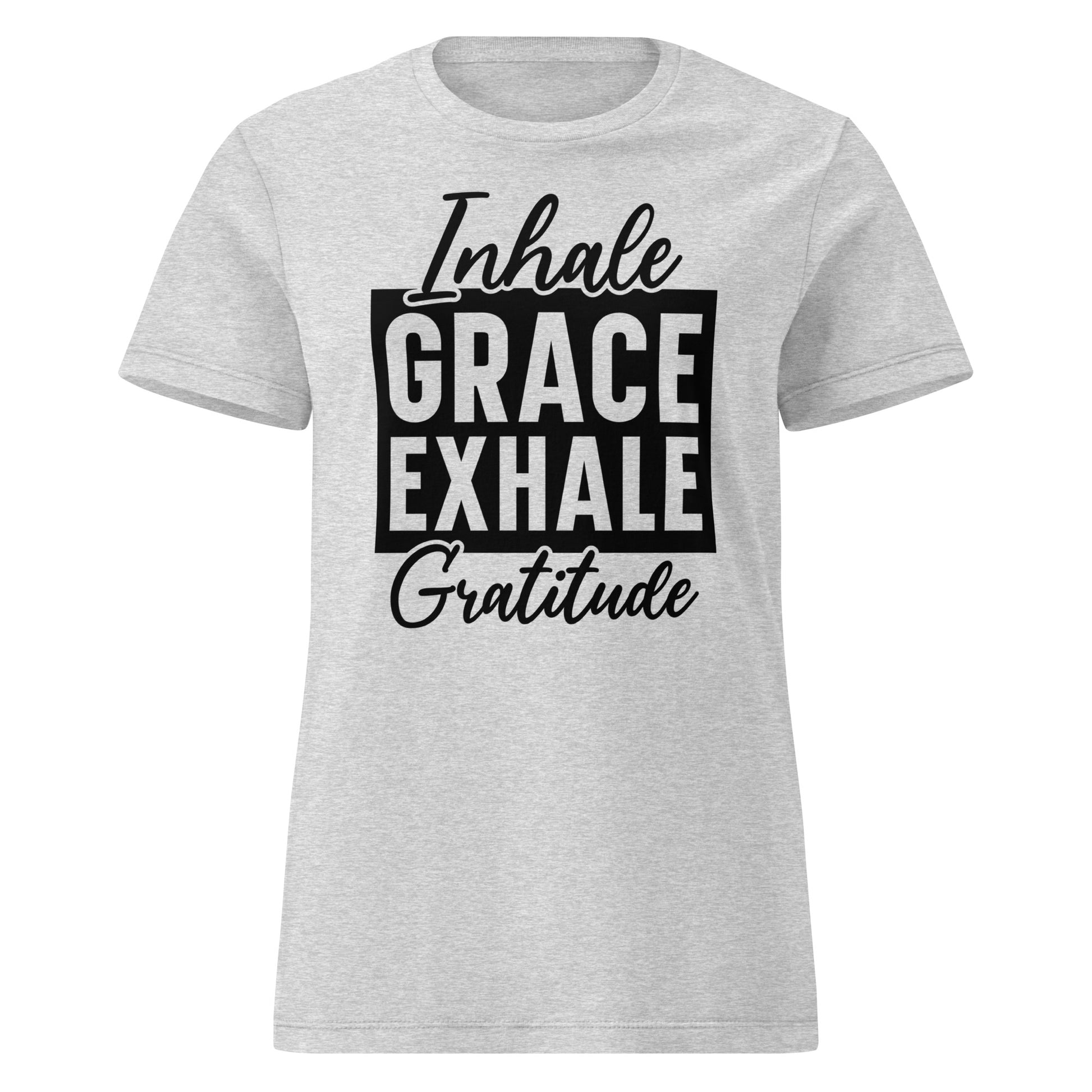 Inhale Grace Women’s basic softstyle t-shirt-Soul Flow Apparel