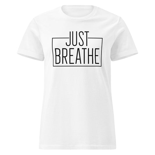 Just Breath Women’s basic softstyle t-shirt-Soul Flow Apparel