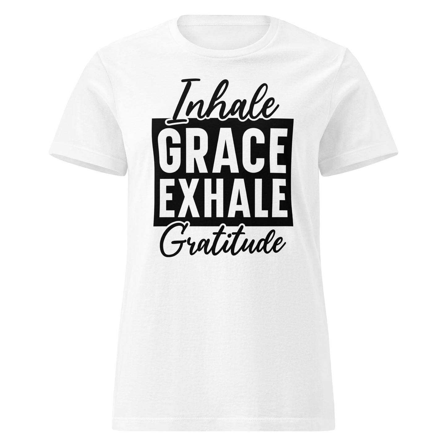 Inhale Grace Women’s basic softstyle t-shirt-Soul Flow Apparel