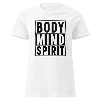 Body Mind Spirit Women’s basic softstyle t-shirt-Soul Flow Apparel