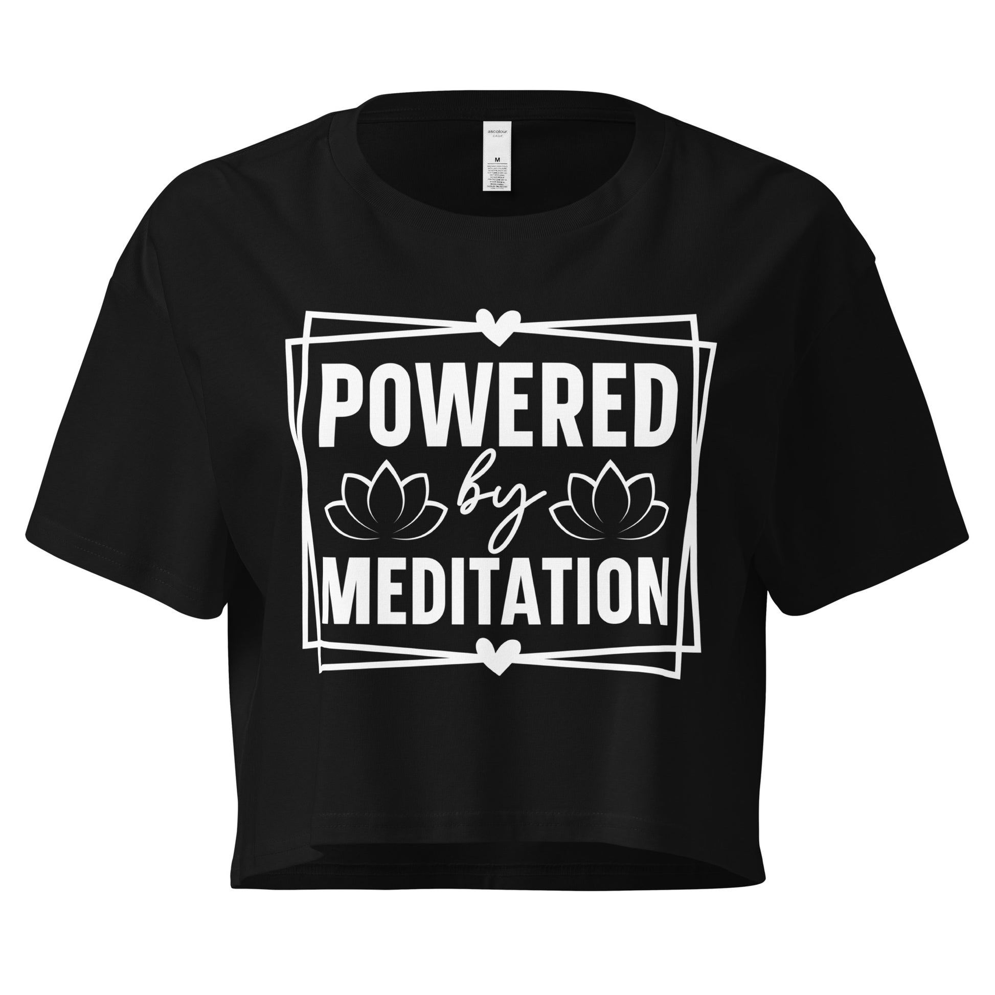 Powered By Meditation Women’s crop top-Soul Flow Apparel