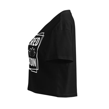 Powered By Meditation Women’s crop top-Soul Flow Apparel