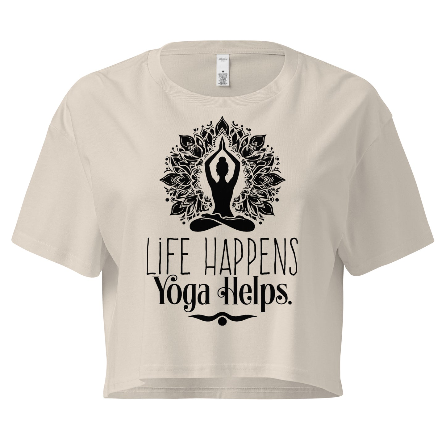 Life Happens Yoga Helps Women’s crop top-Soul Flow Apparel