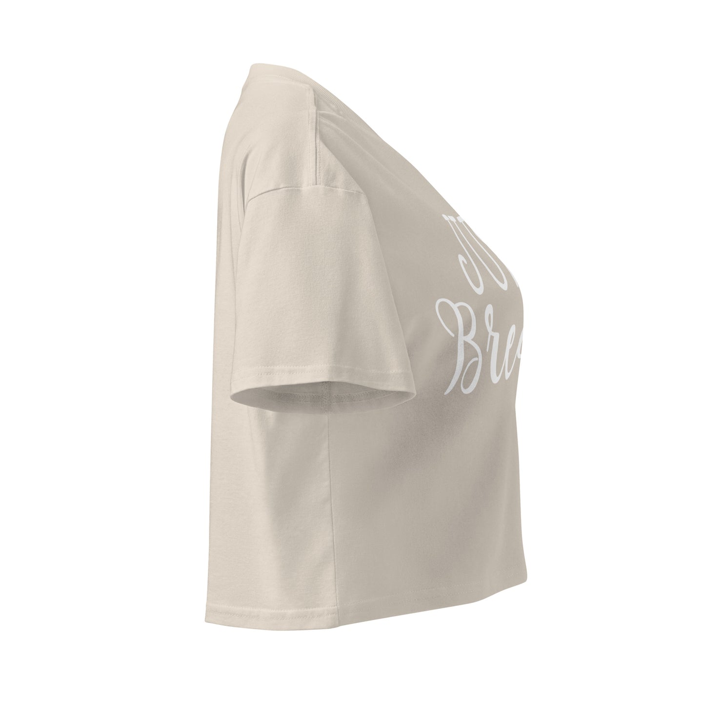 Just Breath Script Women’s crop top-Soul Flow Apparel