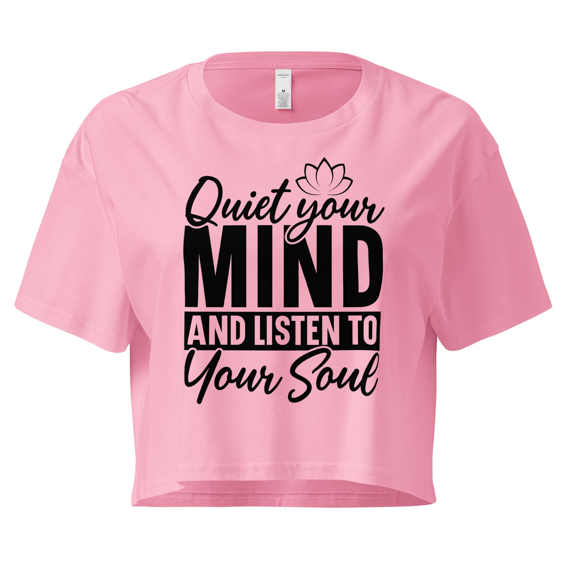 Quiet Your Mind Women’s crop top-Soul Flow Apparel