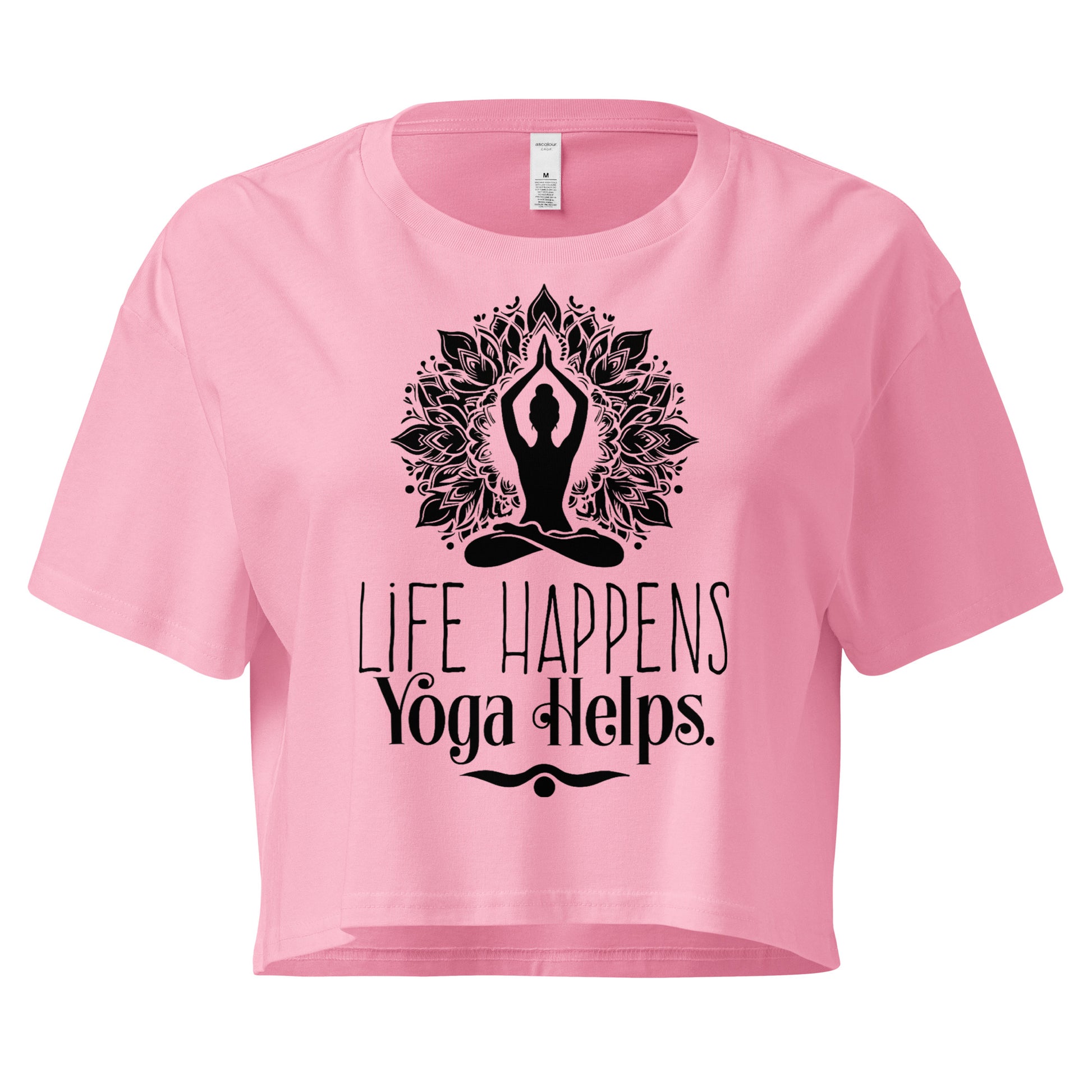 Life Happens Yoga Helps Women’s crop top-Soul Flow Apparel